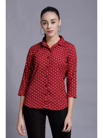 SO   Women Regular Fit Printed Formal Shirt